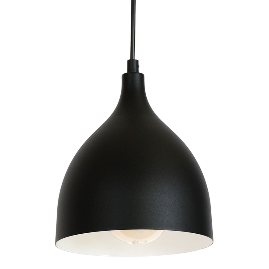 Lámpara colgante NOAK 3xE27/15W/230V negro