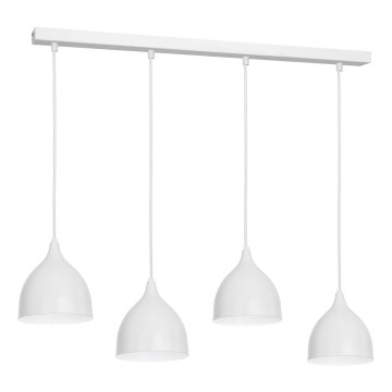 Lámpara colgante NOAK 4xE27/15W/230V gris