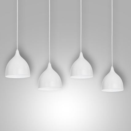Lámpara colgante NOAK 4xE27/15W/230V gris