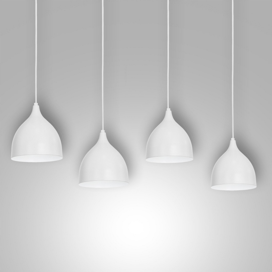 Lámpara colgante NOAK 4xE27/15W/230V gris