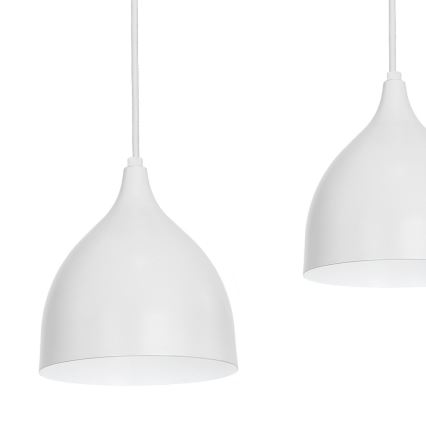 Lámpara colgante NOAK 4xE27/15W/230V gris