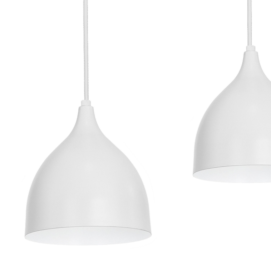 Lámpara colgante NOAK 4xE27/15W/230V gris