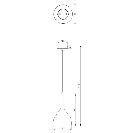 Lámpara colgante NOAK WOOD 1xE27/15W/230V blanco/haya