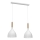Lámpara colgante NOAK WOOD 2xE27/15W/230V blanco/haya