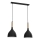 Lámpara colgante NOAK WOOD 2xE27/15W/230V negro/haya