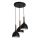 Lámpara colgante NOAK WOOD 3xE27/15W/230V negro/haya