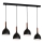 Lámpara colgante NOAK WOOD 4xE27/15W/230V negro/haya
