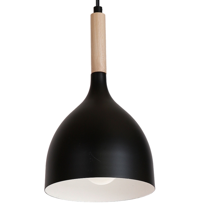 Lámpara colgante NOAK WOOD 4xE27/60W/230V