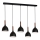 Lámpara colgante NOAK WOOD 5xE27/15W/230V negro/haya