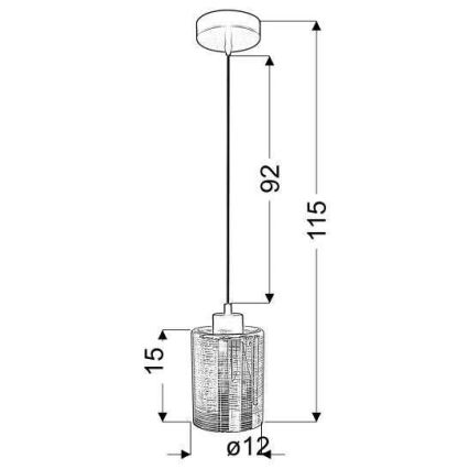 Lámpara colgante NOCTURNO 1xE27/40W/230V