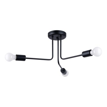 Lámpara colgante NORAH 3xE27/15W/230V negro