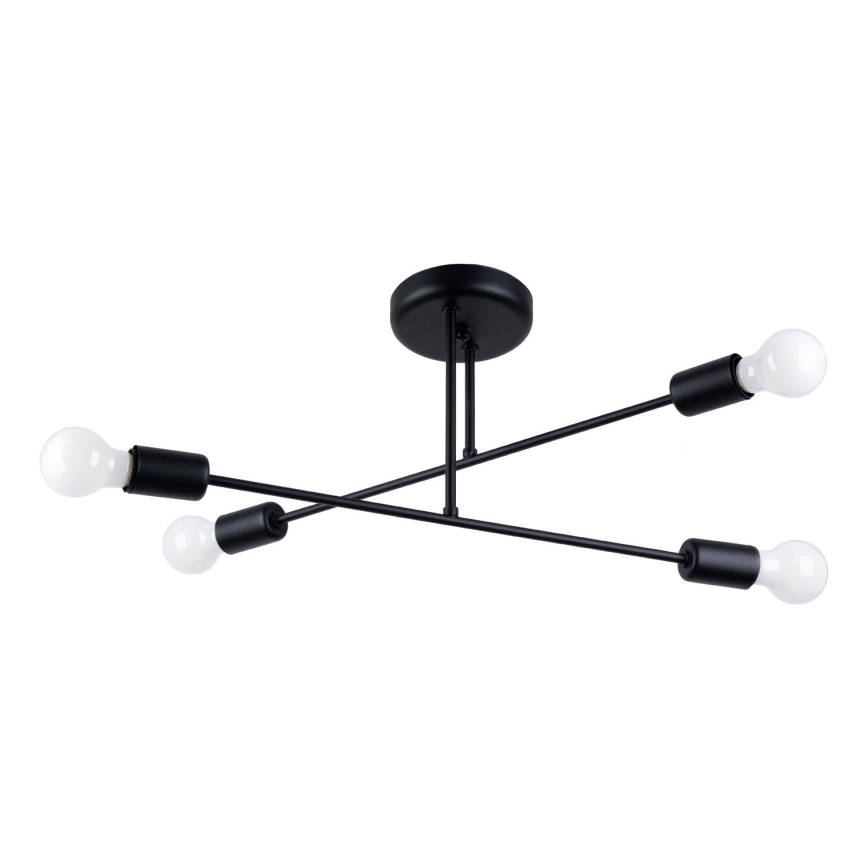 Lámpara colgante NORAH 4xE27/15W/230V negro