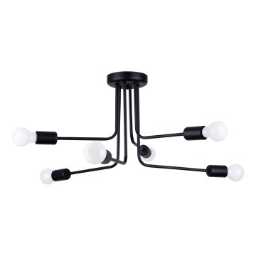 Lámpara colgante NORAH 6xE27/15W/230V negro