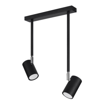Lámpara colgante NORANO 2xGU10/40W/230V negro