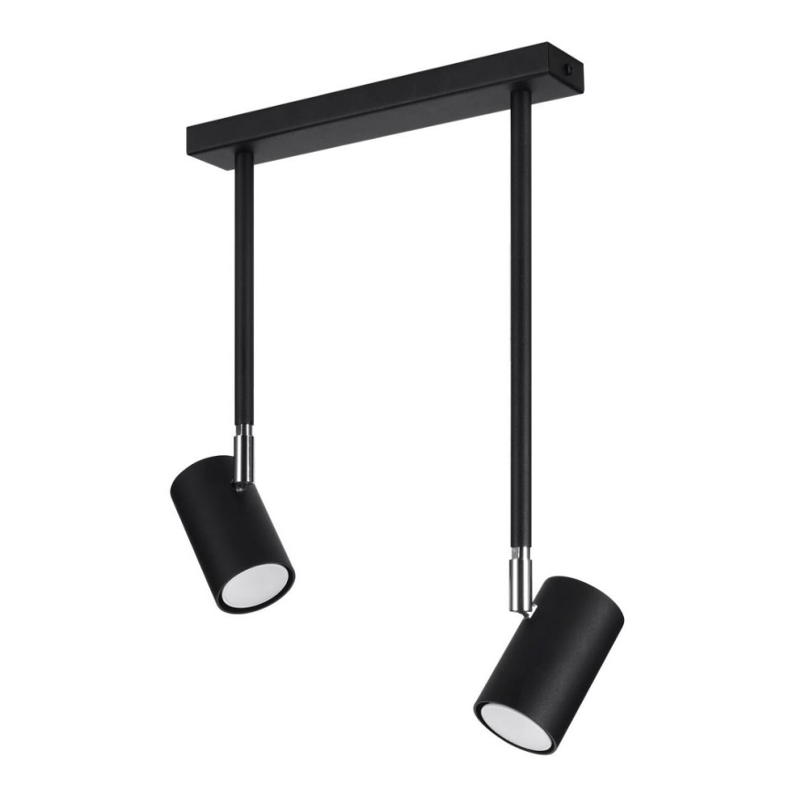 Lámpara colgante NORANO 2xGU10/40W/230V negro
