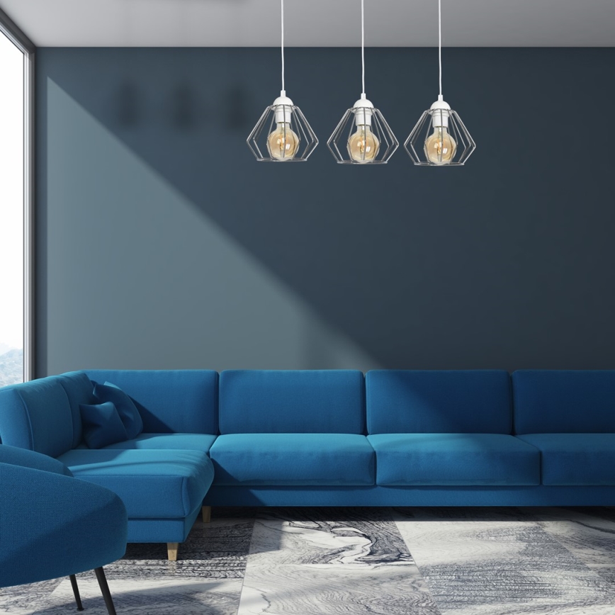 Lámpara colgante NORMAN 3xE27/60W/230V