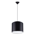 Lámpara colgante NOVA 1xE27/15W/230V diá. 30 cm negro