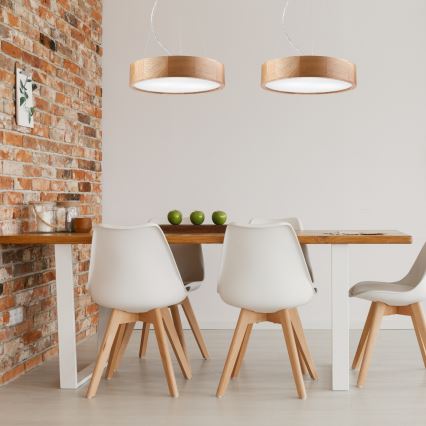 Lámpara colgante OAK 2xE27/60W/230V roble ø 37 cm
