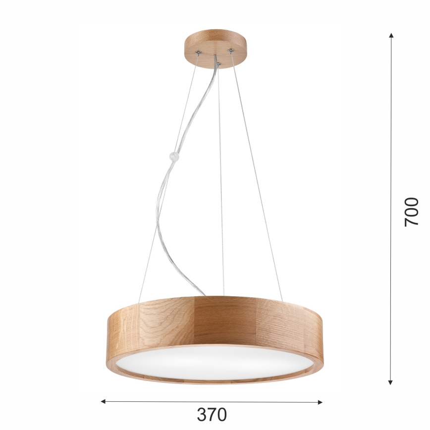 Lámpara colgante OAK 2xE27/60W/230V roble ø 37 cm