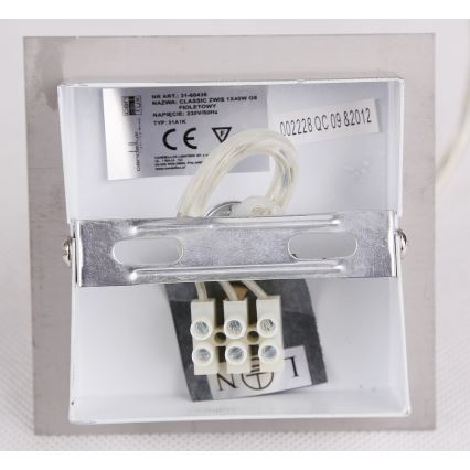 Lámpara colgante ODEN 1xG9/40W/230V diá. 12 cm