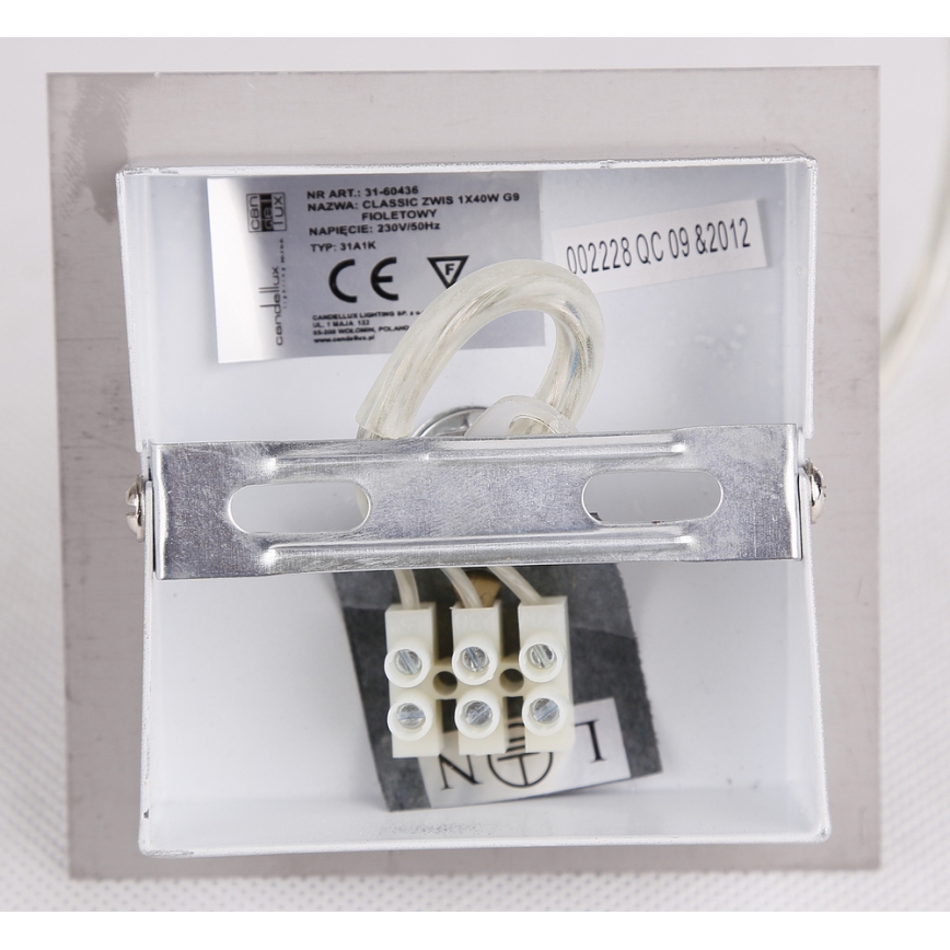 Lámpara colgante ODEN 1xG9/40W/230V diá. 12 cm