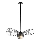 Lámpara colgante OGGI 1xE27/40W/230V diá. 60 cm negro