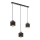 Lámpara colgante OLENA 3xE27/60W/230V negro