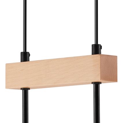 Lámpara colgante ORAZIO 2xE27/60W/230V haya