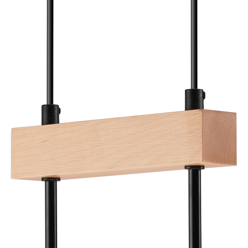 Lámpara colgante ORAZIO 2xE27/60W/230V haya