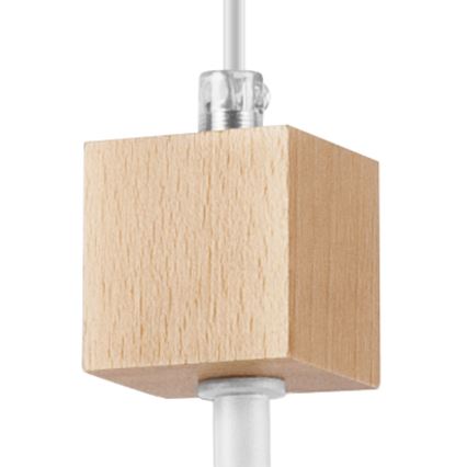 Lámpara colgante con cable ORAZIO 1xE27/60W/230V haya