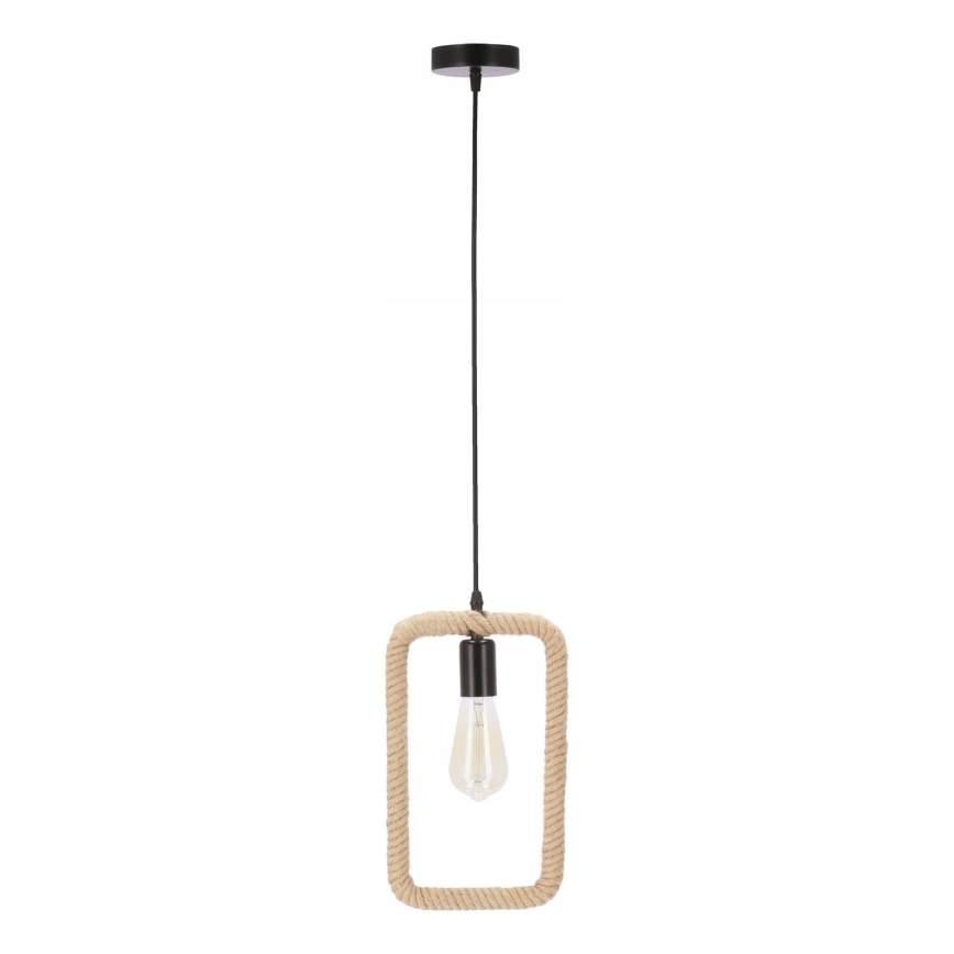Lámpara colgante OSTOR 1xE27/40W/230V beige/negro