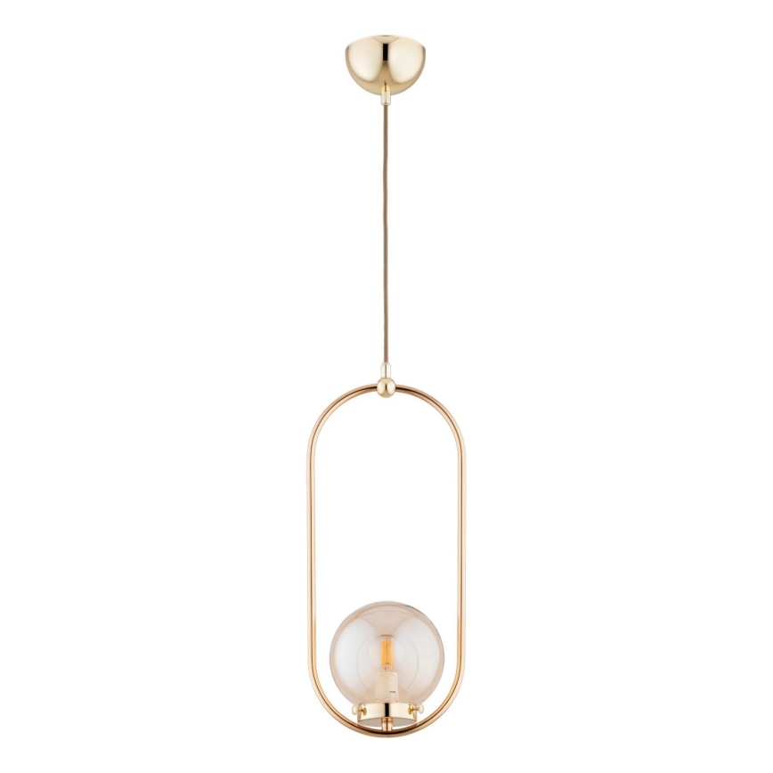 Lámpara colgante OVAL 1xE14/10W/230V dorado