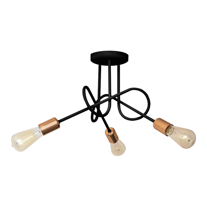 Lámpara colgante OXFORD 3xE27/15W/230V negro