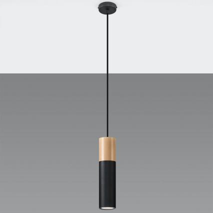 Lámpara colgante PABLO 1xGU10/40W/230V negro