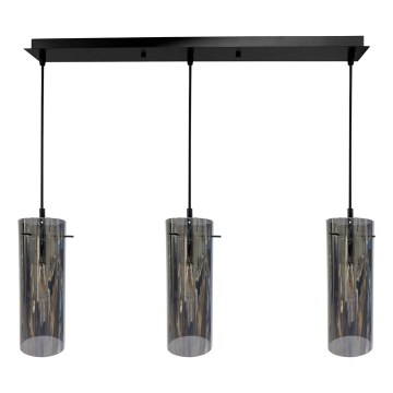 Lámpara colgante PADOVA 3xE27/15W/230V negro