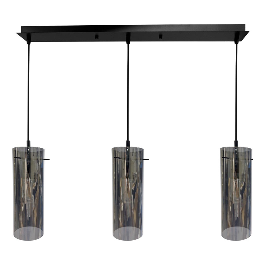 Lámpara colgante PADOVA 3xE27/15W/230V negro