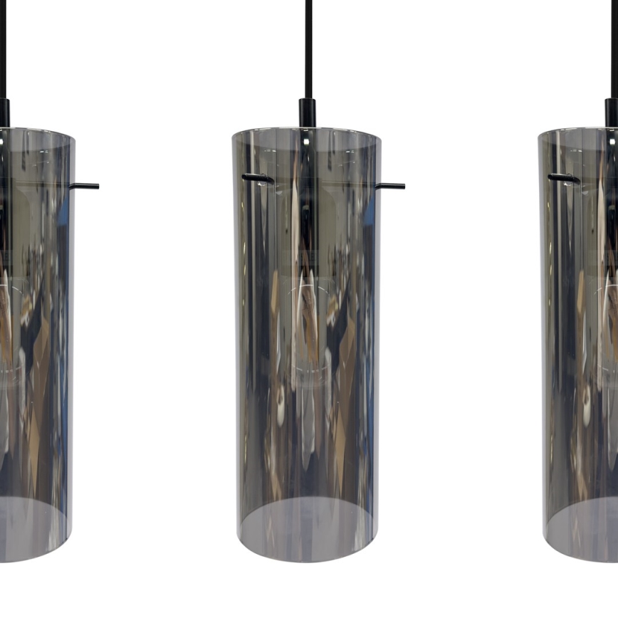 Lámpara colgante PADOVA 3xE27/15W/230V negro