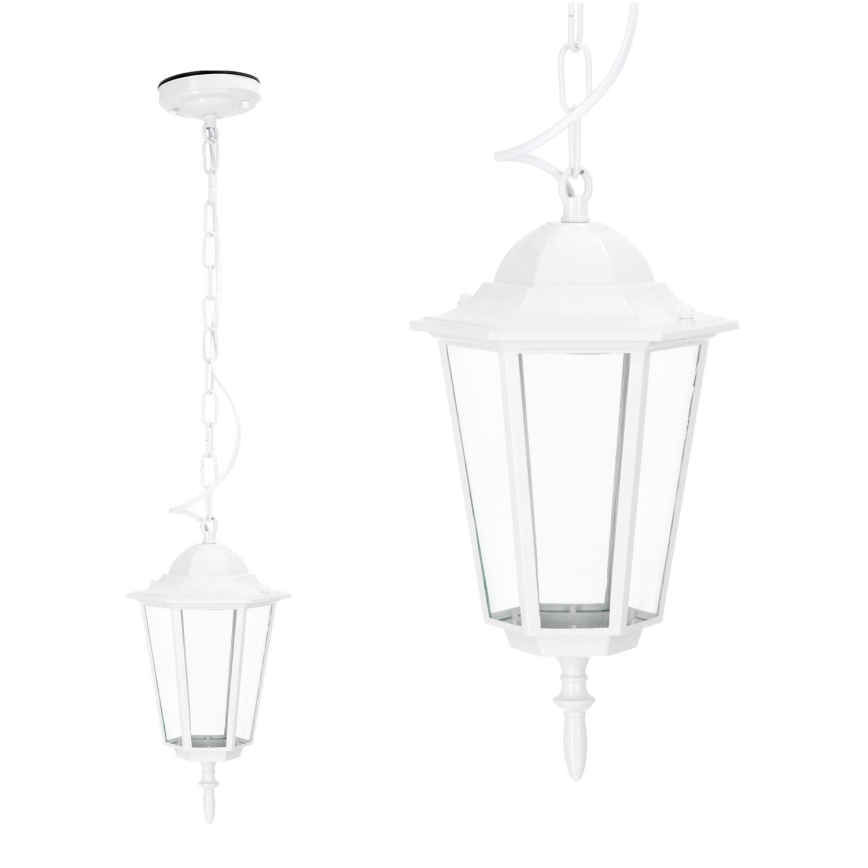 Lámpara colgante para exterior 1xE27/60W/230V IP44 blanco