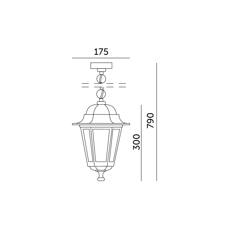 Lámpara colgante para exterior 1xE27/60W/230V IP44 blanco
