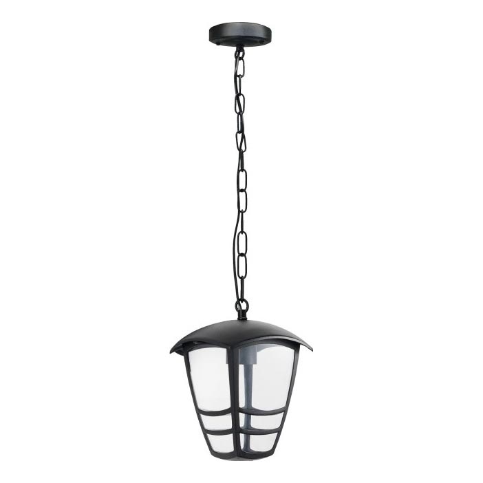 Lámpara colgante para exterior TEVIO 1xE27/60W/230V IP54 negro