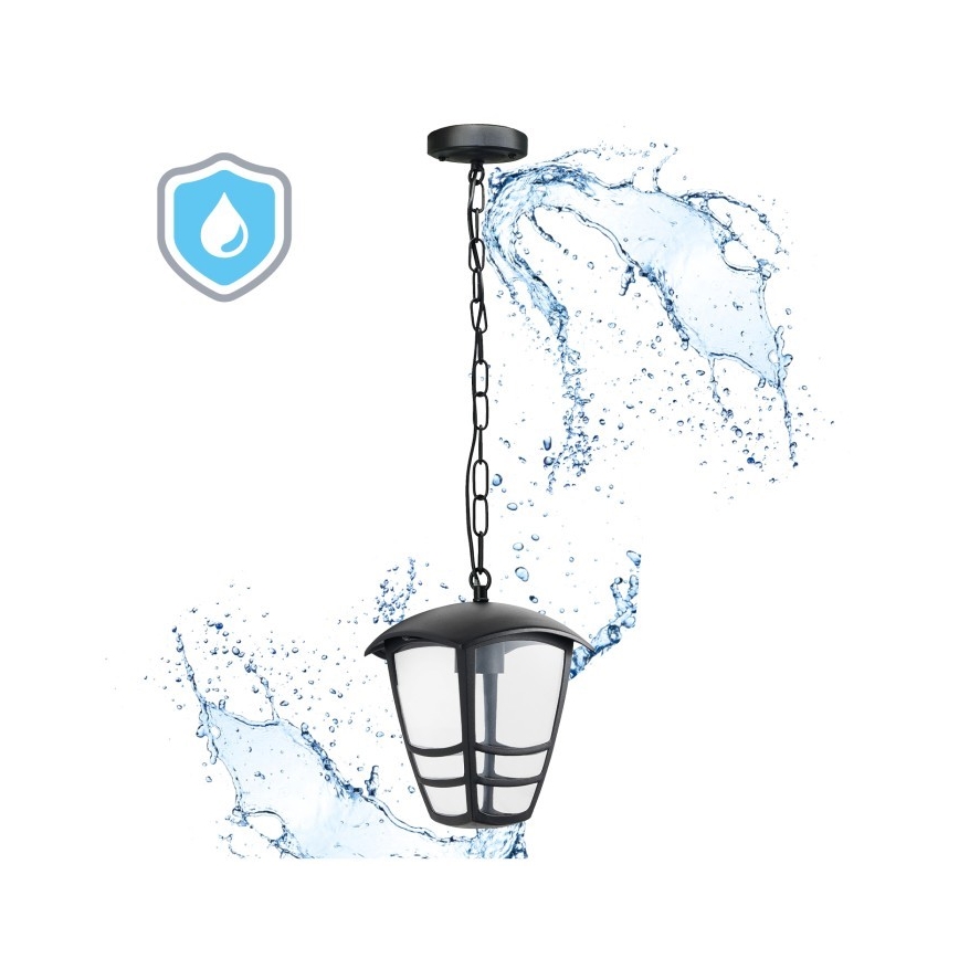 Lámpara colgante para exterior TEVIO 1xE27/60W/230V IP54 negro