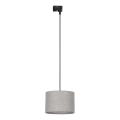 Lámpara colgante para sistema de raíles monofásico TRACER 1xE27/15W/230V diá. 30 cm negro/gris