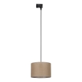 Lámpara colgante para sistema de raíles monofásico TRACER 1xE27/15W/230V diá. 30 cm negro/marrón