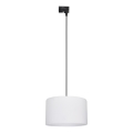 Lámpara colgante para sistema de raíles monofásico TRACER 1xE27/15W/230V diá. 38 cm negro/blanco