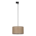 Lámpara colgante para sistema de raíles monofásico TRACER 1xE27/15W/230V diá. 38 cm negro/marrón