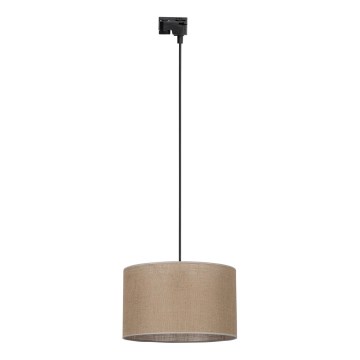 Lámpara colgante para sistema de raíles monofásico TRACER 1xE27/15W/230V diá. 38 cm negro/marrón