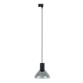 Lámpara colgante para sistema de rieles NEO 1xE27/15W/230V negro/negro ahumado