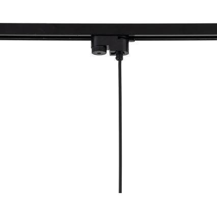 Lámpara colgante para sistema de raíles monofásico TRACER 1xE27/15W/230V diá. 20 cm negro/blanco