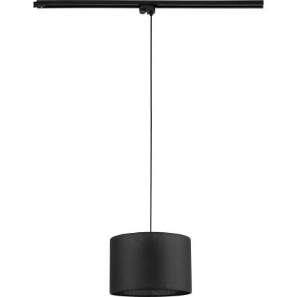 Lámpara colgante para sistema de raíles monofásico TRACER 1xE27/15W/230V diá. 30 cm negro