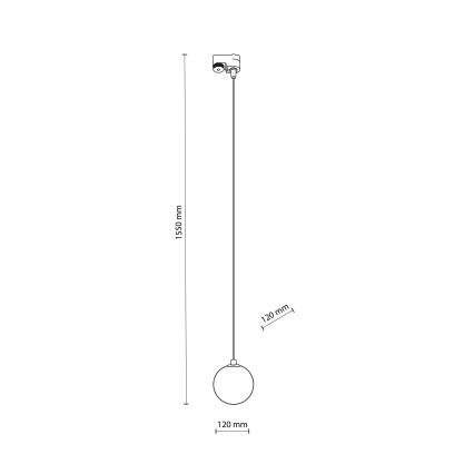 Lámpara colgante para sistema de rieles TRACER 1xG9/8W/230V negro/marrón ahumado